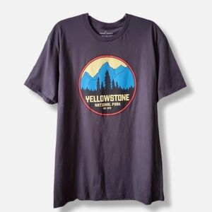 Yellowstone National Park Graphic Tee Shirt Top L Gorp Outdoors Hiking Camping